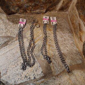 Pet Champion Dog Metal Chain Collar Large 3mm Neck Size 20"  - 26" Lot of 4